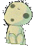 Kodama from My Neighbor Totoro, a tree spirit that looks like a tiny human with a large head